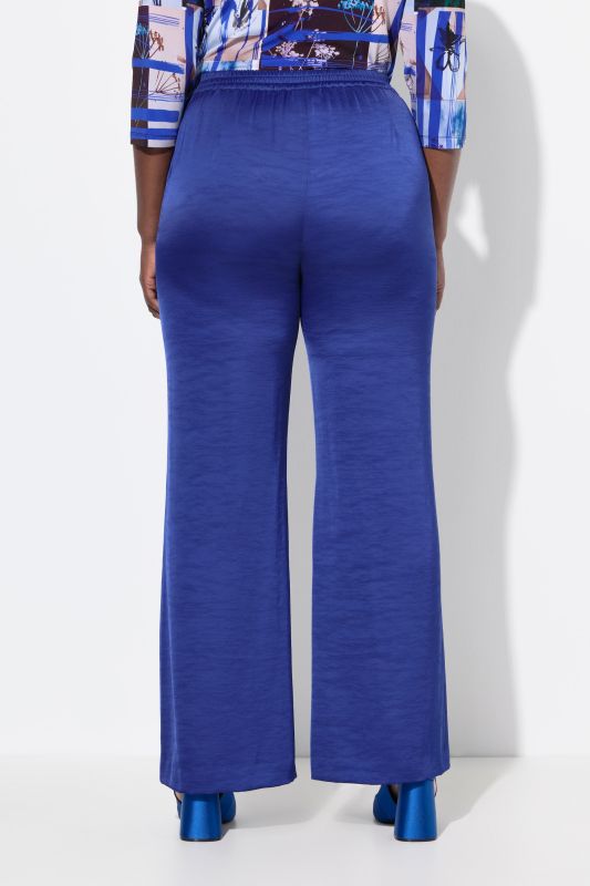 Textured Elastic Waistband Suit Pants