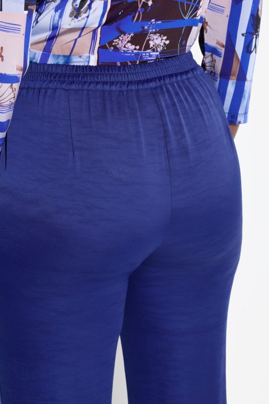 Textured Elastic Waistband Suit Pants