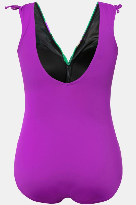 Palm Tree Print One Piece Swimsuit