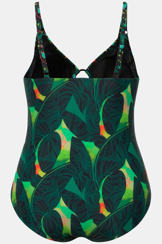 Mixed Print One Piece Swimsuit