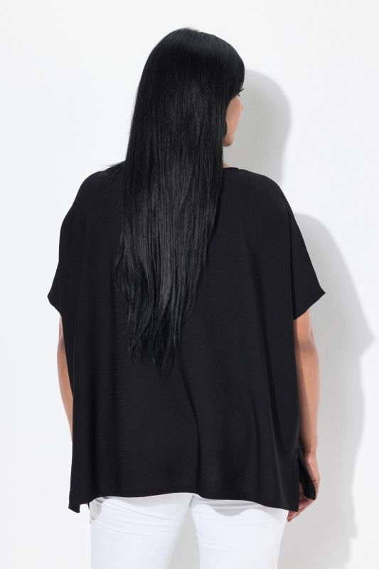 Batwing Sleeve Boat Neck Sweater
