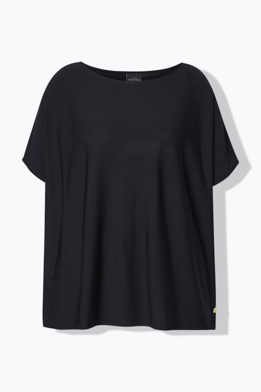 Batwing Sleeve Boat Neck Sweater