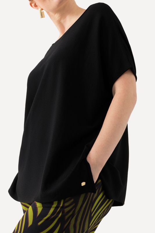 Batwing Sleeve Boat Neck Sweater