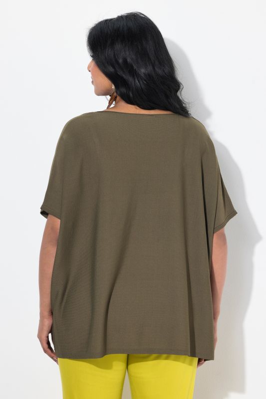 Batwing Sleeve Boat Neck Sweater