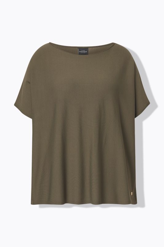 Batwing Sleeve Boat Neck Sweater