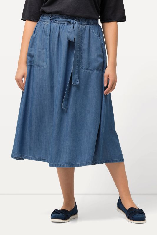 Denim Look Lyocell Skirt