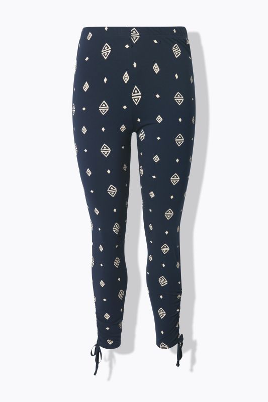 Eco Cotton Rhombes Print Gathered Leggings