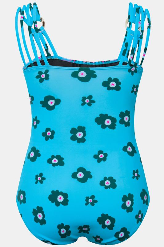 Mixed Print One Piece Swimsuit