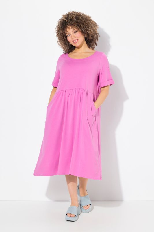 Short Sleeve Jersey Midi Dress