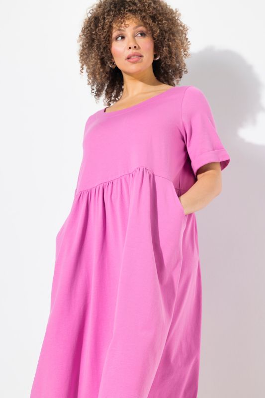 Short Sleeve Jersey Midi Dress