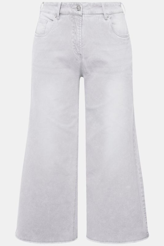 Jeans Mary, fringe hem, wide leg, stretch