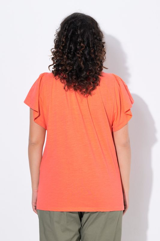 Wing Sleeve V-Neck Tee