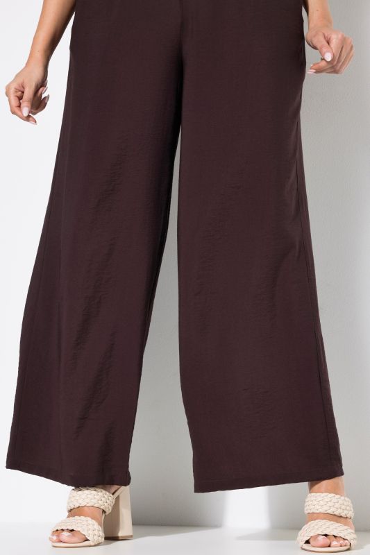 Textured Elastic Waist Pants