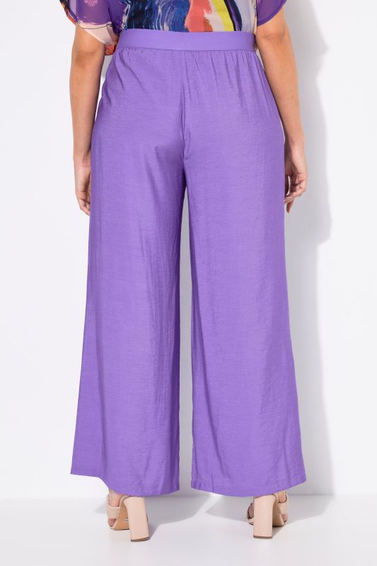 Textured Elastic Waist Pants