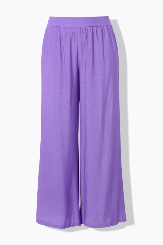 Textured Elastic Waist Pants