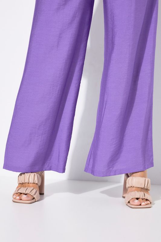 Textured Elastic Waist Pants