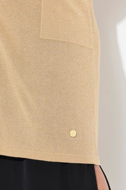 Shimmering Longline Open Shape Cardigan