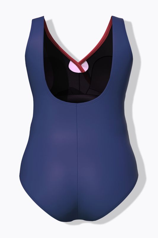 Gradient Wrap Look One Piece Swimsuit