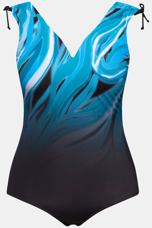 Deep Sea Print V-Neck Swimsuit