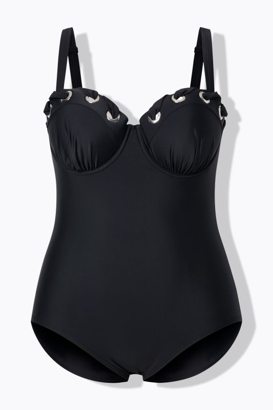 Eyelet One Piece Underwire Swimsuit
