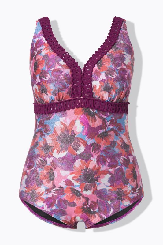 Sparkling Floral One Piece Swiimsuit