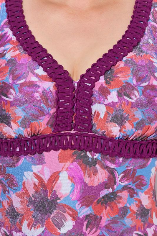 Sparkling Floral One Piece Swiimsuit