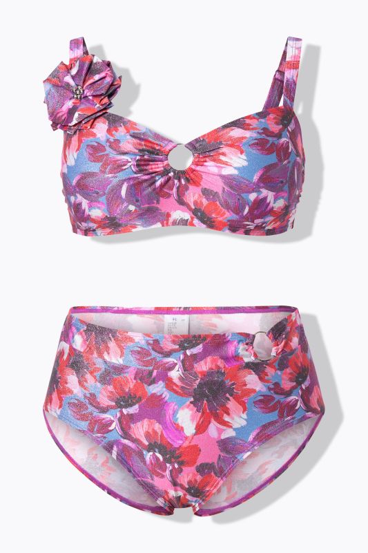 Sparkling Floral O-Ring Bikini Set