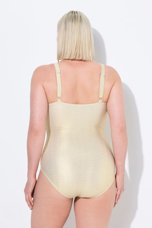 Metallic Wave One Piece Swimsuit