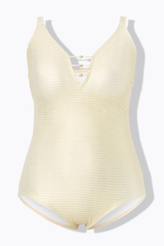 Metallic Wave One Piece Swimsuit