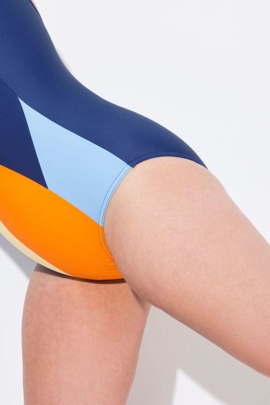 Colorblock Wave One Piece Swimsuit