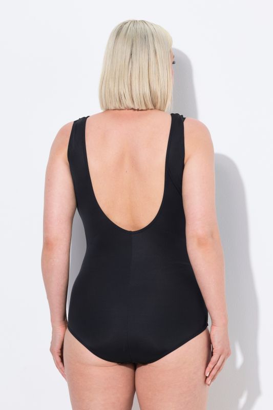 Ribbon Trim One Piece Swimsuit