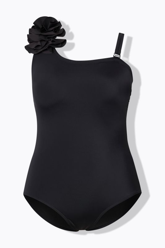 Ruffled Asymmetric One Piece Swimsuit