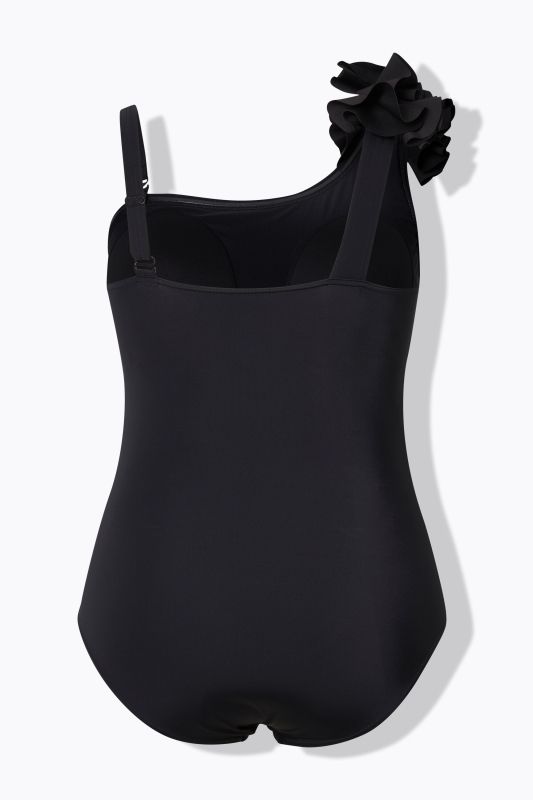 Ruffled Asymmetric One Piece Swimsuit