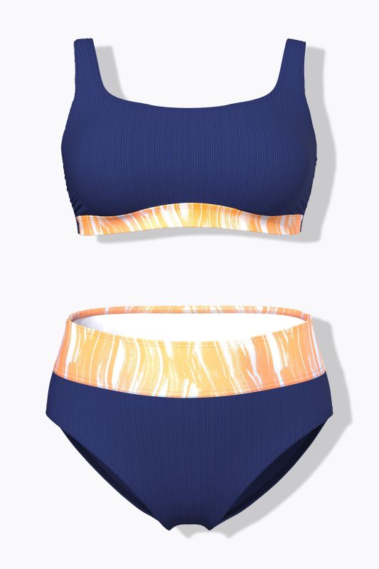 Textured Two Piece Bikini Set