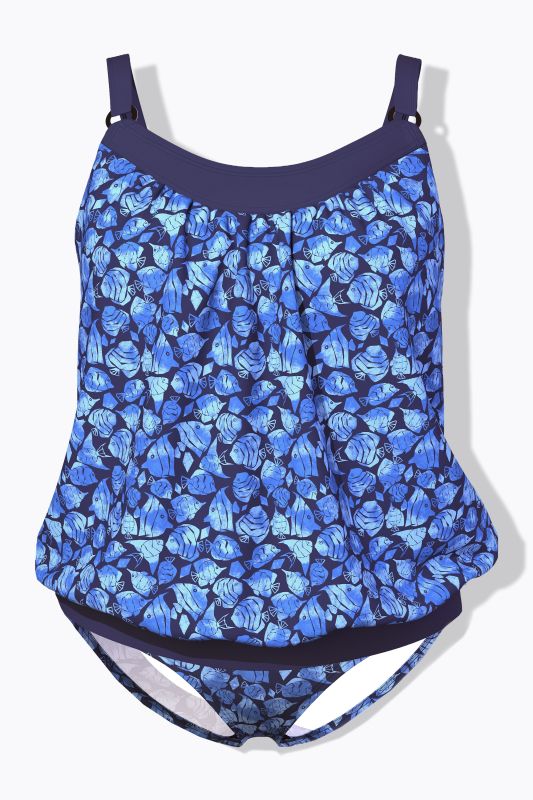 Angelfish Elastic Hem Tankini Set