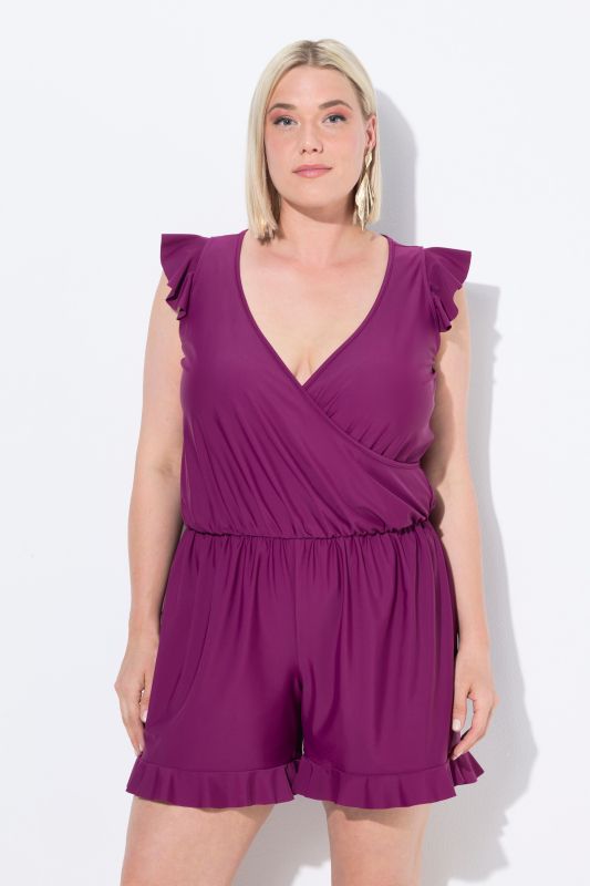 Ruffled Swim Romper
