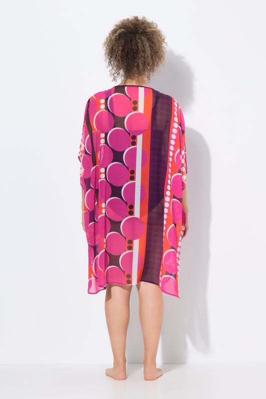 Mixed Polya Dot Caftan Dress