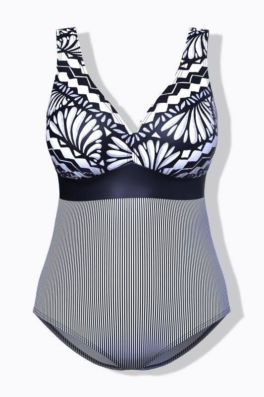 Ammonite Mixed Print One Piece Swimsuit