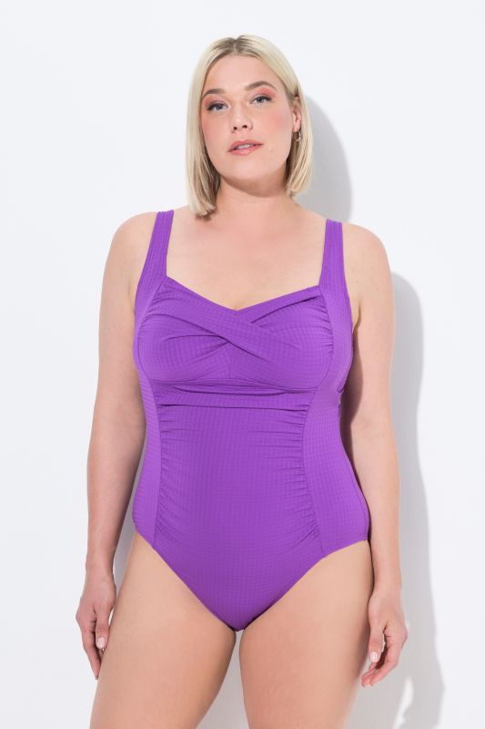 Textured One Piece Swimsuit