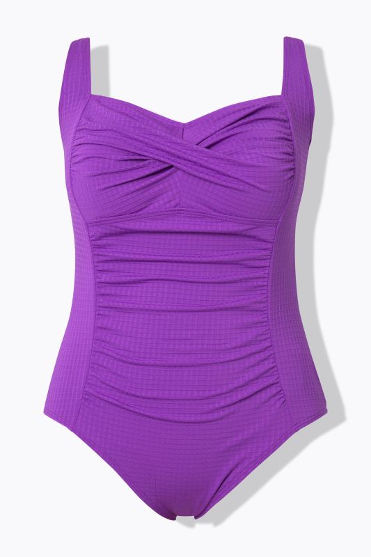 Textured One Piece Swimsuit