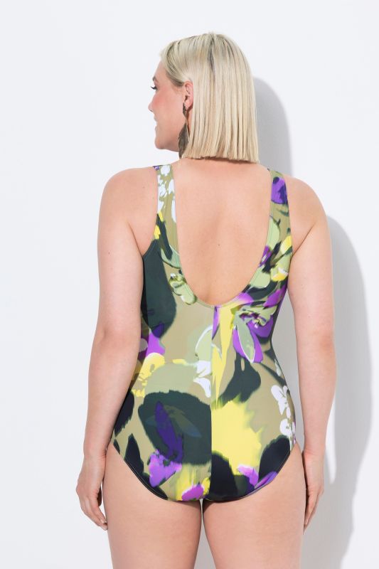 Floral Sweetheart Neckline Swimsuit