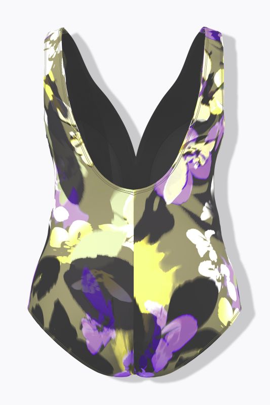 Floral Sweetheart Neckline Swimsuit