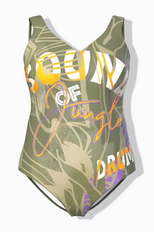 Jungle Sound One Piece Cupless Swimsuit