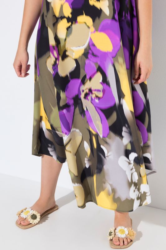 Floral Sleeveless A-Line Dress
