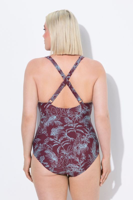 Jungle Print One Piece Underwire Swimsuit