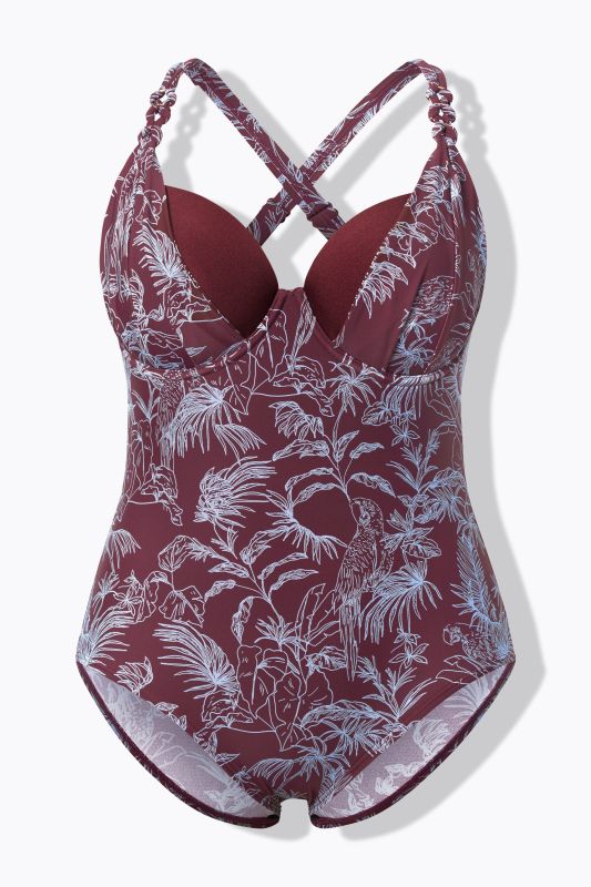 Jungle Print One Piece Underwire Swimsuit