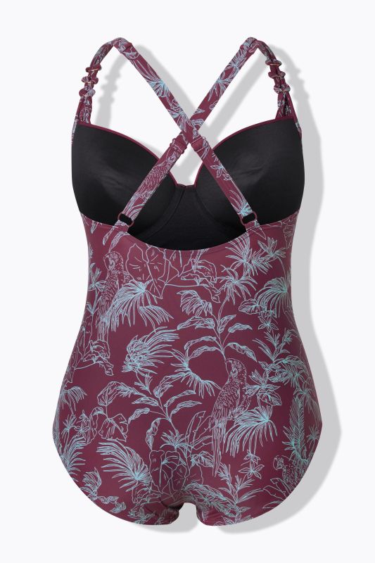 Jungle Print One Piece Underwire Swimsuit