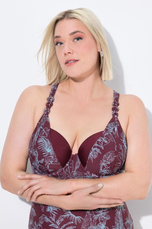 Jungle Print One Piece Underwire Swimsuit