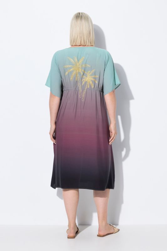 Palm Tree Gradient TIe Front Caftan