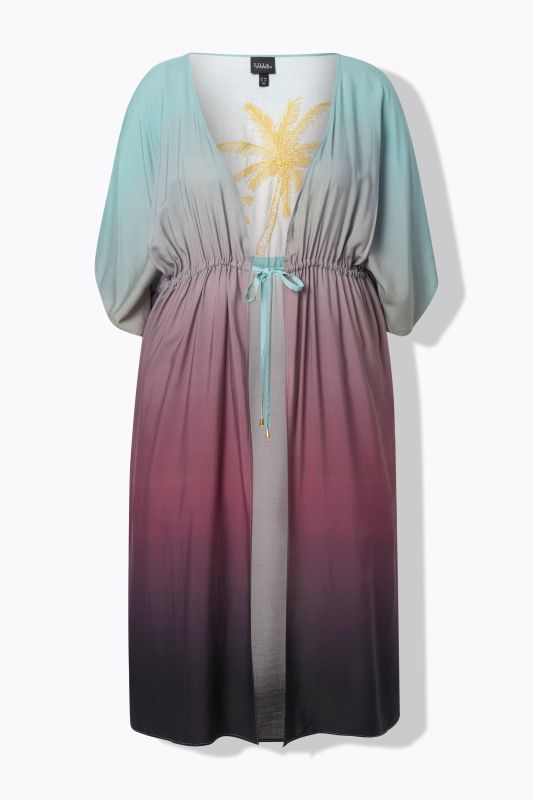 Palm Tree Gradient TIe Front Caftan